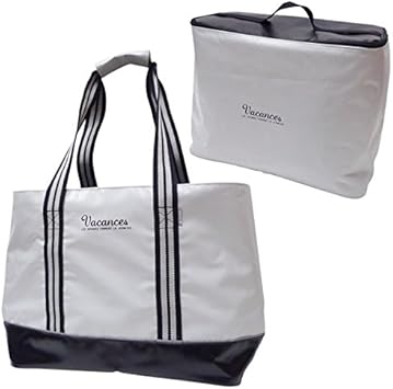 Amazon バッグインクーラーバッグ 保冷バッグ 大容量 付き トートバッグ 大 グレー クーラーバッグ 大きい おしゃれ 買い物バッグ 大容量 海 保冷 保温 アウトドア バーベキュー 運動会 西海岸風 インテリア アメリカン雑貨 Lr クーラーボックス