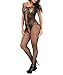 CURRMIEGO Crotchless Bodystocking Plus Size Open Crotch Teddy Lingerie for Women Black