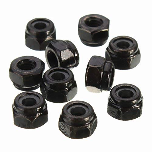 Alamor CS1 10pcs Carbon Steel Self Locking Hex Nut Nylon Insert Lock Nut M2/M2.5/M3/M4/M5/M6/M8 - M5