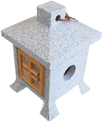For season JPN Stone Lantern Japanese Garden. Interior of Entrance and Shop Front. Japanese Style Lantern