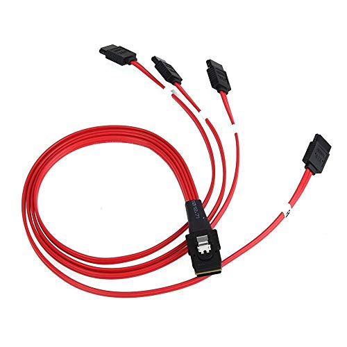 Minisas36ptosata Server Data Cable Connector Hard Disk Interface Converter Black 1M