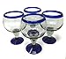 Mexican Hand Blown Glass – Set of 4 Hand Blown Chabela Glasses (18 oz)