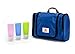Pick-A-Pack Toiletry Cosmetic Bag-Waterproof Hanging Travel Toiletries Bag W/Handle+ Travel Bottles Set-Travel In Top Convenience & Organization Of Your Essentials (Dark Blue)