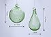 Artisan Crafts and Design Glow in The Dark Hand-Blown Round and Teardrop Glass Ornaments Indoor and Outdoor Garden Decor (Set of 2)
