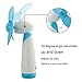 Mini Handheld Fan Personal Portable Cooling Fan Battery Operated Fan Sponge Blade Electric Fan for Home Outdoor and Travel (Blue)