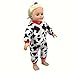 Shero Doll Clothes - Cow Pattern Rompers Fits American Girl Doll and other 16 inch Dolls