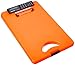 Saunders DeskMate II with Calculator 00543 Plastic Storage Clipboard - Orange, Letter Size, 10 in. x 16 in. Document Holder with Internal Storage