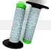 Motorcycle Dirt Bike MX Pillow Top Twist Grips - Black/Grey/Green