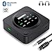 Bluetooth 5.0 Transmitter Receiver Wireless Adapter, 2 in 1 Digital Optical Adapter with 3.5mm Aux Audio and HD & Low Latency Pair 2 Headphones Speakers at Once for TV PC Home Stereo System