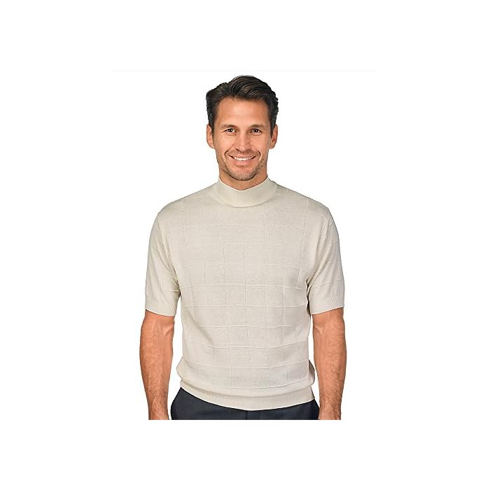Buy Paul Fredrick Men's Silk Grid Mock 