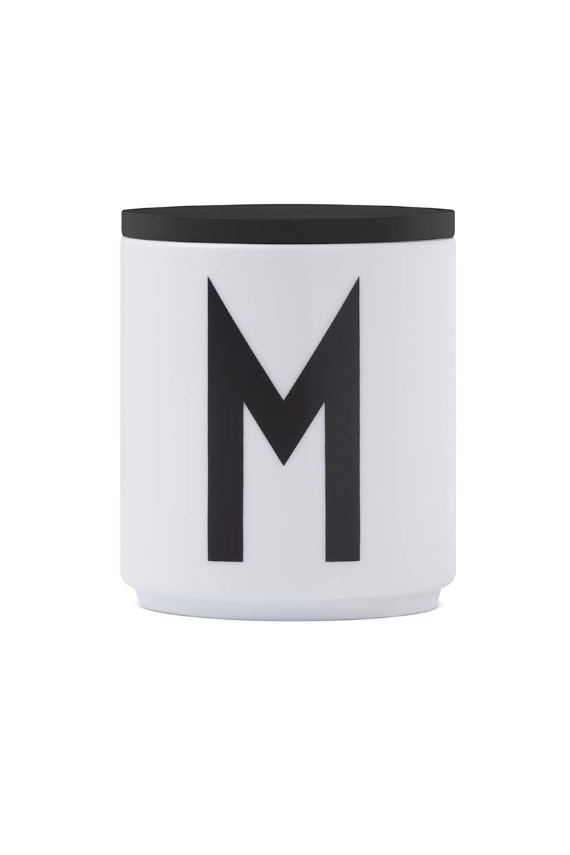 Design Letters Wooden Lid for Porcelain Cups & Favourite Cups (Black) - Tight fit with Silicone Ring, The Wooden lid Turns a Porcelain Cup into a Storage jar