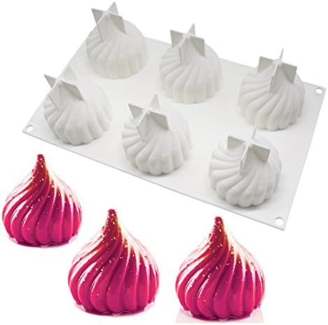 Youkara 6 Lattice Silicone Spherical Twisted Russian Tale Mould Fondant Cookie Cake Mold Sugar Craft Decorating Mould Baking Tools Pans Pastry