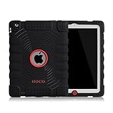 Honeycase Extreme-Duty Military Transformer Hybrid Shockproof & Drop Rresistance Anti-slip Soft Silicone Case Cover for iPad 2 / for iPad 3 / for iPad 4 (Black)