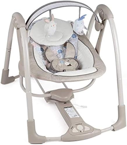 バウンサー 電動バウンサー スマートスイングロッキングチェア折りたたみ式ベビーエレクトリックチェア 新生児の赤ちゃんのための新しい贈り物 耐荷重保存12kg 0 12ヶ月の赤ちゃんのために Color Gray