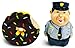 Big Mouth Toys Bad Cop No Donut Salt and Pepper Shaker Set, Blue