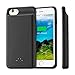 iPhone 6 7 8 6S Battery Charger Case, 6000 mAh iPhone Battery Charger Case Universal iPhone 4.7' Rechargeable Extended Battery Charger for Apple iPhone 6s/ 6/7/8 4.7 inch (black)