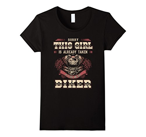 Womens Motorcycle Shirt Babe Sorry I'm Already Taken By Hot Biker Small Black