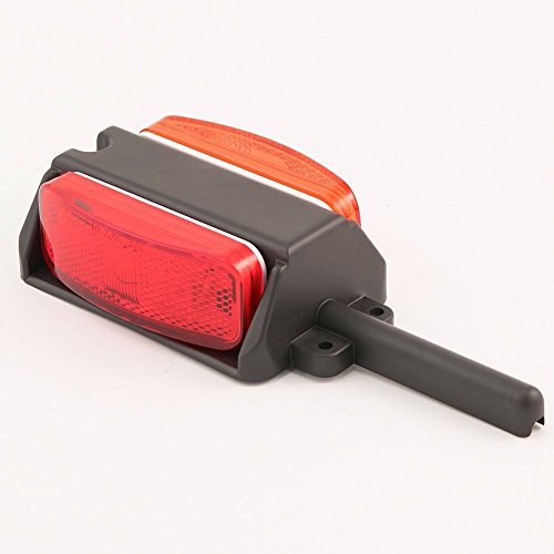 Lumitronics Pre-Wired Left Fender Clearance Trailer Light Assembly – Amber/Red