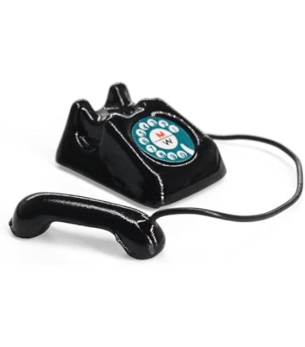 Lot de 4 téléphones miniatures vintage : modèle rétro pour maison de