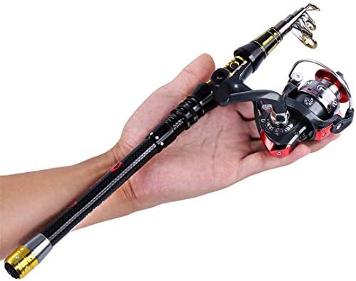 Portable Mini Telescopic Fishing Rod with Fishing Reel Combo Spinning Reel Carbon Pole Kit Fishing Tackle