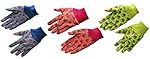 G & F 1823-3 JustForKids Soft Jersey Kids Garden Gloves, Kids Work Gloves, 3 Pairs Green/Red/Blue per Pack