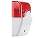 Wired Strobe Siren Durable 12V Sound Alarm Strobe Flashing Red Light Sound Siren Home Security Alarm System 115dB