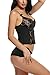 Avidlove Sexy Cami Lingerie Halter Stretch Babydoll Mini Sleepwear Lace Dress Black Medium