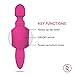 Wand Vibrator | Vibrating Dildo | Masturbator by Something Sexy, Dual Tip Motor with 3 Speed, 7 Unique Powerful Vibrating Selections Per Tip, Unique Antibacterial Silicone, USB Rechargeable Super Pink