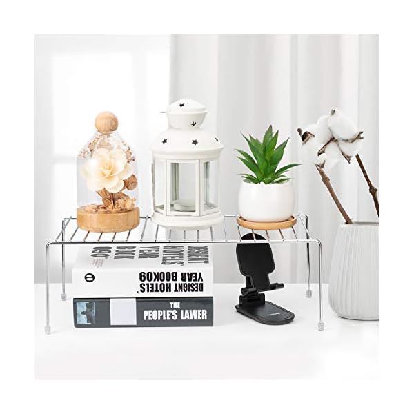 ROFAY-Kitchen-Cupboard-Shelf-Wire-Rack-2-Pack-Cabinet-Shelf-Storage-Organiser-for-Kitchen-Cupboard-Pantry-Counter-Tops-Fridge-Food-and-Utensils-Chrome ROFAY Kitchen Cupboard Shelf Wire Rack - 2 Pack Cabinet Shelf Storage Organiser for Kitchen Cupboard, Pantry, Counter…