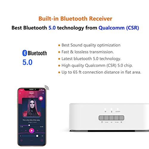 KEiiD Stereo Receiver, WiFi Bluetooth Wireless Streaming, Subwoofer