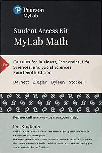 Calculus F/Bus.,Econ. Standalone Access