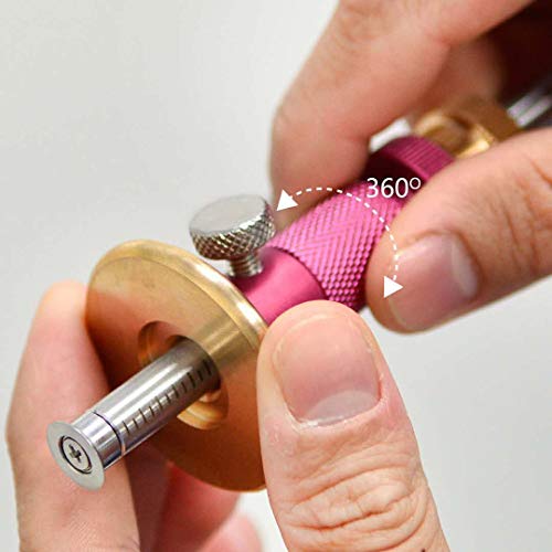 Newkiton Wheel Marking Gauge Plus with Micro Adjust Function, 1 Bearing Wheel Cutter for Soft Wood, 1 Locked Wheel Cutter for Hard Wood, 1 Metal Making Pen, 10 Marking Pencils, 1 Screwdriver Included