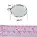 HooAMI 20pcs Silver Tone Round Pendant Trays Pendant Blanks Cameo Bezel Settings Photo Jewelry - Custom Jewelry Making - Fit for 20mm