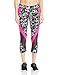 Zumba Womens Wide Waist Band Print Leggings with Mesh
