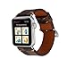 for Apple Watch 42/44mm Plaid Leather Band Wristwach Strap Belt for iwatch Series 4 3 2 1 Men's Watch Loop Brown Bracelet.(Plaid 2-42/44mm)