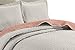 Chezmoi Collection Mesa 3-Piece Oversized Reversible Bedspread Coverlet Set (King, Ivory/Salmon)
