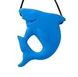 Stimtastic Chewable Silicone Shark Pendant Nontoxic BPA and Phthalate Free, Aqua