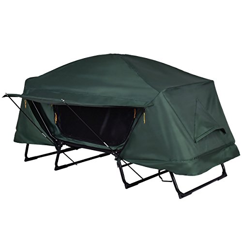 TANGKULA Tent Cot Folding Waterproof 1 Person Hiking Camping Tent with