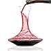 Wine Enthusiast Crystal Vivid Wine Decanter – Hand Blown, Lead-Free, Wide Base Aerating Glass Bottle w/ Minimizing Drip Spout (47oz)
