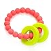 Chewbeads Mulberry Teether - 100% Silicone Teething Ring for Infants, Babies & Toddlers - Textured Baby Silicone Teether - Ages 6 Months+ - Punchy Pink