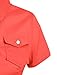LE3NO Womens Lightweight Fitted Short Sleeve Button Down Shirt