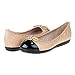 LE MIU LUCKY New Women's Dress Soft Flexible Bow Rhinestone Gold Accent Comfortable Ballerina Flats Shoes