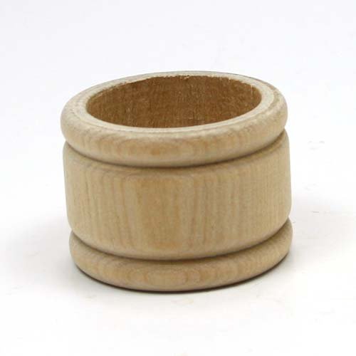 Mylittlewoodshop - Pkg of 12 - Napkin Ring Colonial - 1-3/4 in diameter unfinished wood(WW-NR0150-12)