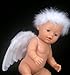 FashionWings (TM) Newborn Baby White Feather Angel Wings, Halo & Poster Set