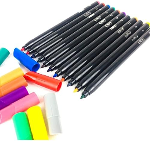Intensity, Color Up, Pennarelli Colorati Punta Fine (0.8mm), per Libri da Colorare, Disegno e Appunti, Cancelleria Scuola, Set da 12 Unità