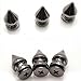 RUBYCA 12MM 20 Sets Metal Tree Spikes and Studs Metallic Screw-Back for DIY Leather-Craft Black Gunmetal
