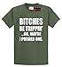 Comical Shirt Men's Bitches Be Trippin'...Ok Maybe I Pushed One, Funny T-Shirt