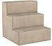 ZINUS Foam 18 Inch 3-Step Step Pet Stairs, Pet Ramp for Cats and Dogs, Medium, Beige