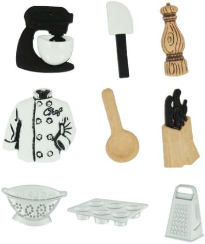 Master Chef - Novelty Craft Buttons & Embellishments by Dress It Up by Jesse James