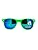 Classic Square Horn Rim Sunglasses Bright Blue, Blue